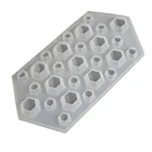 100% Food Grade Silicone Ice Cube Molds Diamond Shape Crystal Clear Ice Cube Tray