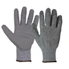 PRI Cheap good quality Grey 13 gauge work super steel gloves dipping PU palm ANSI gloves cut level 5 nitrile gloves