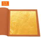 9.33 x 9.33 cm Genuine Chinese Edible 24K 5/10/25 pcs Booklet Gold Leaf Foil Paper for Cake Baking Food Decoration