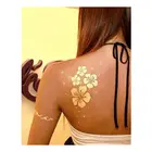 Fashionable Non-toxic Metallic Tattoo Temporary Flower Sticker