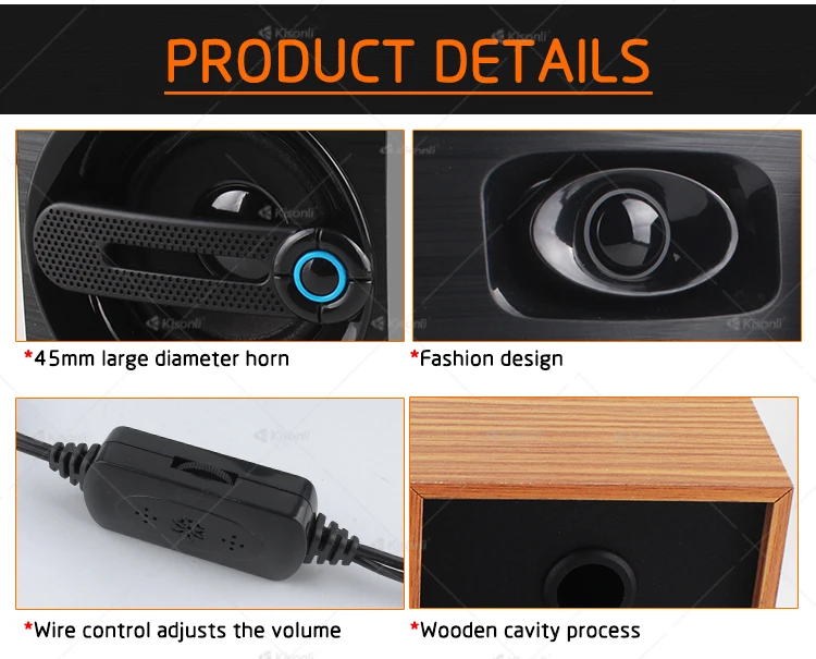 New big bass wired usb speaker, 5V power 2.0 computer pc mini speaker - ANKUX.COM