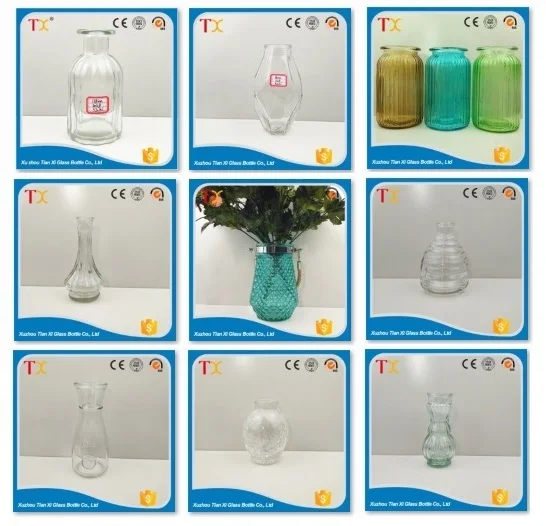 20cm clear glass vase for flower