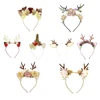 Party Decoration Hair Accessories Animal Headband Custom Christmas Cat Ears Deer Antlers Headband