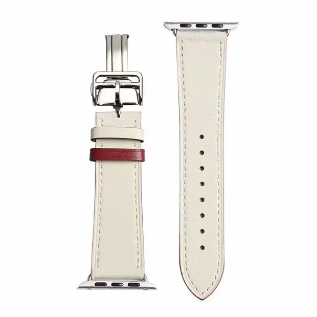 Luxury design stainless steel butterfly button real leather watch straps for apple watch, Black;brown;drak brown;red;grey
Luxury design stainless steel butterfly button real leather watch straps for apple watch, Black;brown;drak brown;red;grey