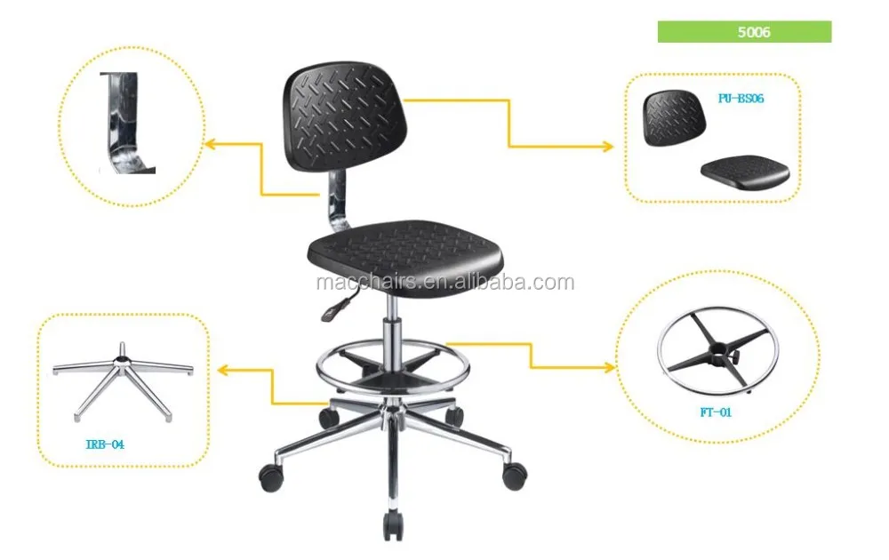 esd chair casters wheels chair parts office foot chair components, View