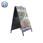 Outdoor foldable advertising pavement sign free standing metal folding a frame pavement sandwich poster board