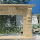 Hot Artificial Indoor Used White Marble Fireplace Mantel(HF-008)