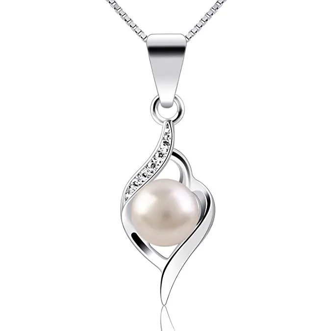 High Quality 925 Sterling Silver Pendant Pearl Necklaces For Women 925 Sterling Silver Box Chain Necklace 
High Quality 925 Sterling Silver Pendant Pearl Necklaces For Women 925 Sterling Silver Box Chain Necklace