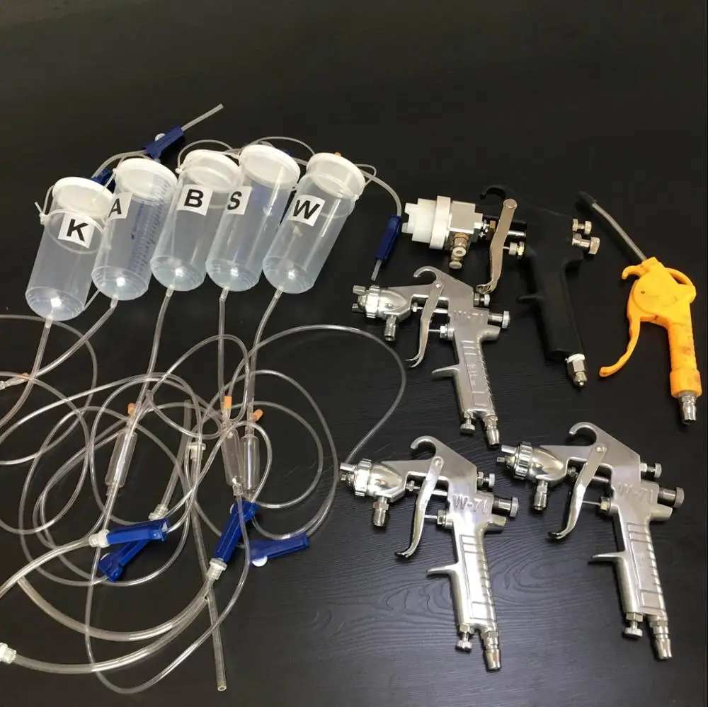 Chrome paint plating system machine with spray guns