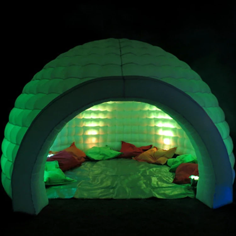 White Sphere Inflatable Camping Globe House Tent Sealed Giant Air Dome Led Inflatable Igloo Tent Outdoor For Sale