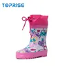High Quality Drawstring Wool Liner Rubber Snow Rain Boots for Kids