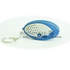 Custom voice PVC material sound recorder keyring custom music keychain for business