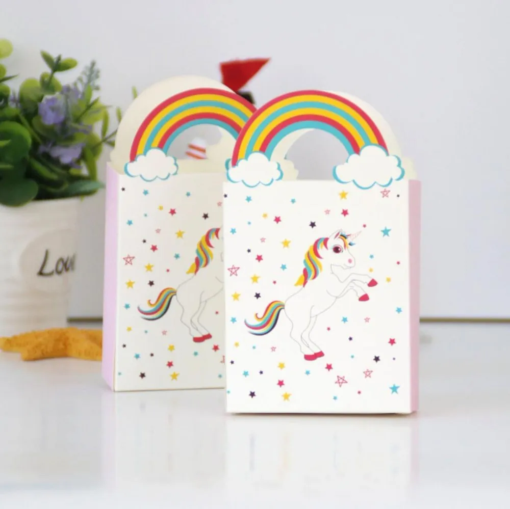 Bolsas De Papel De Unicornio Bolsa De Regalo Bolsas De Recuerdo De