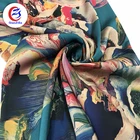 Factory supply in stock attractive price print silk polyester satin fabric by the yard