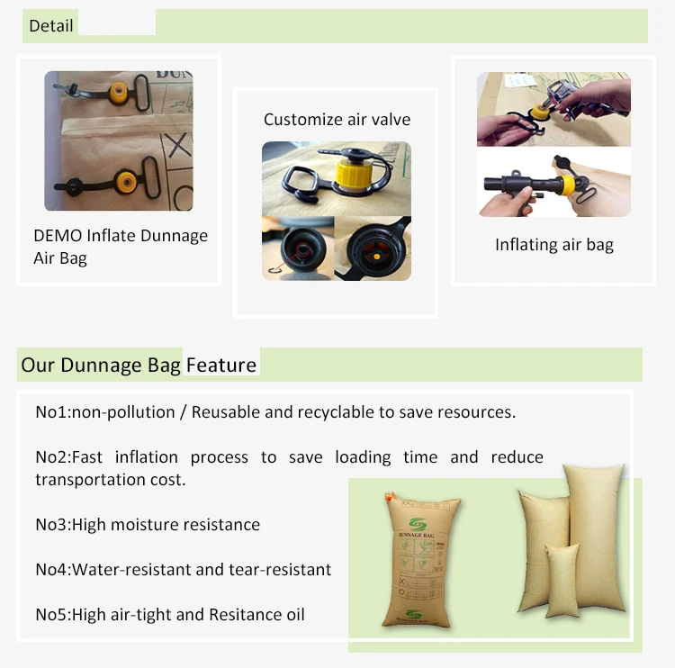 Inflatable Kraft Paper Dunnage Bag
