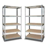 Slotted angle galvanized metal racking shelves for home and garage storage