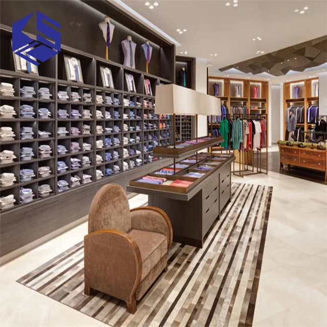 men wear clothing showcase fashion shop interior design for sale