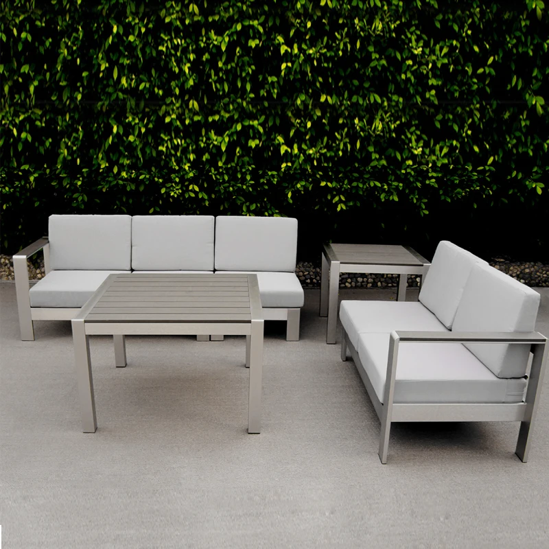 Metal Outdoor Garden Furniture Poly Wood Aluminum Sofa Set Designs Buy Furniture Garden Aluminium Sofa Set Sofa Product On Alibaba Com