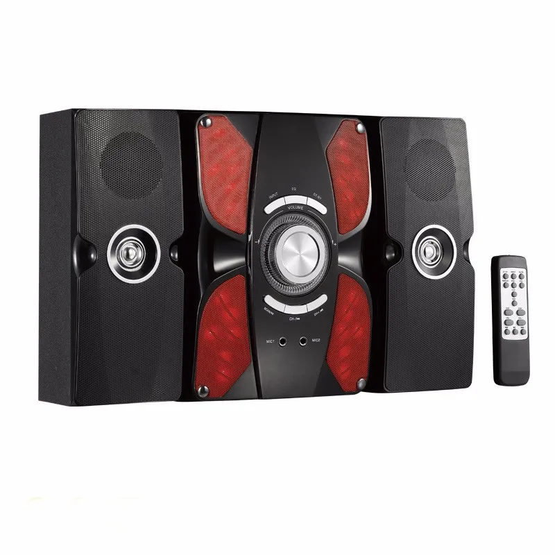 2.1 multimedia 3d stereo sound speaker system with mic input USB/SD/MIC/DVD/PC/MP3/MP4/mobile phone output - ANKUX.COM