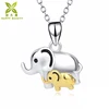 2018 genuine 925 sterling silver lucky elephant mom child mother love pendants necklaces