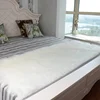 China factory wholesale 100%Polyester Material and Plain Dyed Pattern plush faux fur fur bed cover