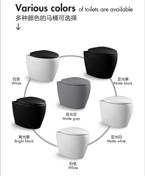 Luxury Simple Design Energy And Space Saving Washdown 6L Ceramic Bathroom Wall Hanging One-piece Toilet supplier