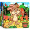 New Wooden 20 pieces Jigsaw Puzzle Kindergarten Baby Toys Children Animals Wood 3D Puzzles Kids Building Blocks Funny Game