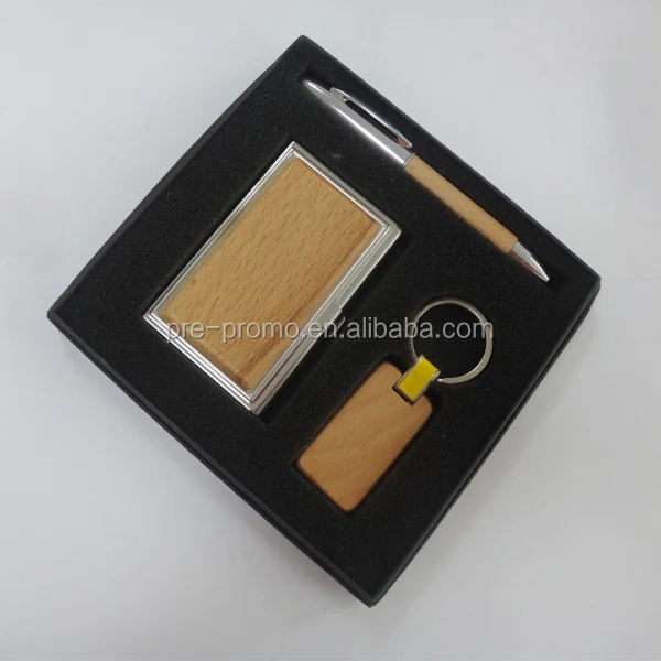 wooden business corporate gift set