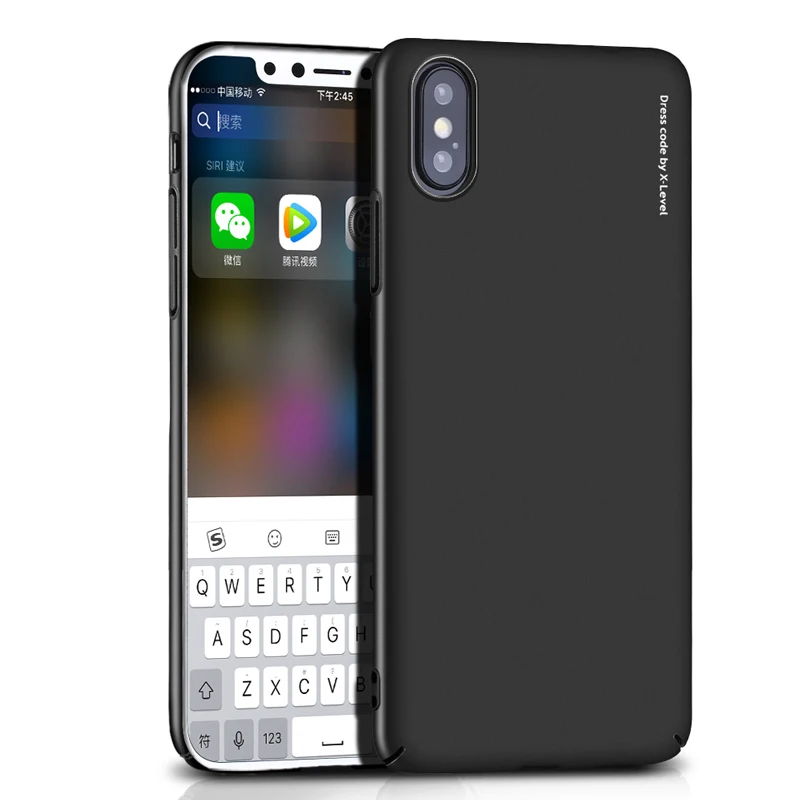 X-Level Ultrathin Bulk PC Phone Case for iPhone X, for iPhone Ten Back Cover, Black;light golden;winered
X-Level Ultrathin Bulk PC Phone Case for iPhone X, for iPhone Ten Back Cover, Black;light golden;winered