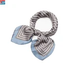 China factory promotional newest design printing silk square scarf