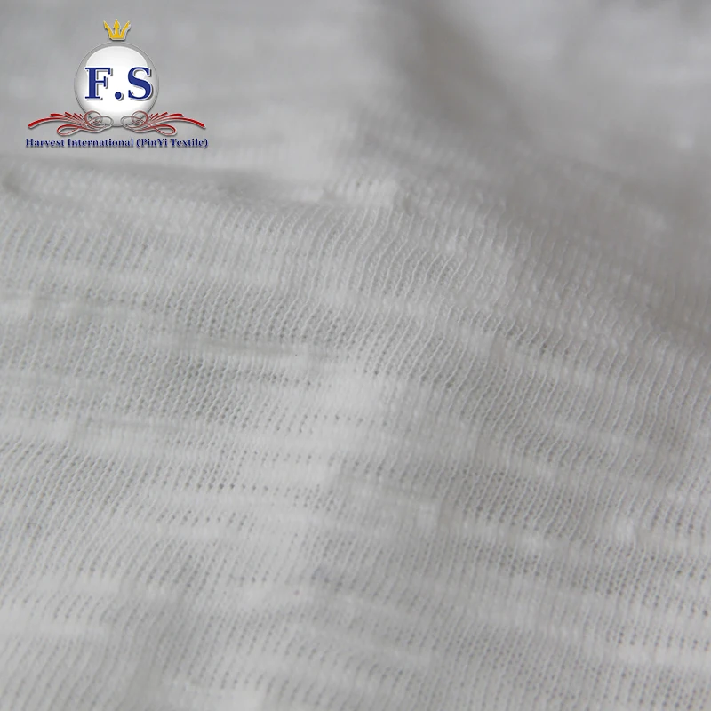 100% Cotton Slub Knit Jersey Fabric 