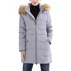 Hot sale faux fur hooded thick ladies quilted winter coat