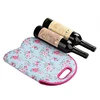 Factory price portable women men sublimation keep cooler two bottle insulated neoprene wine carrier bag