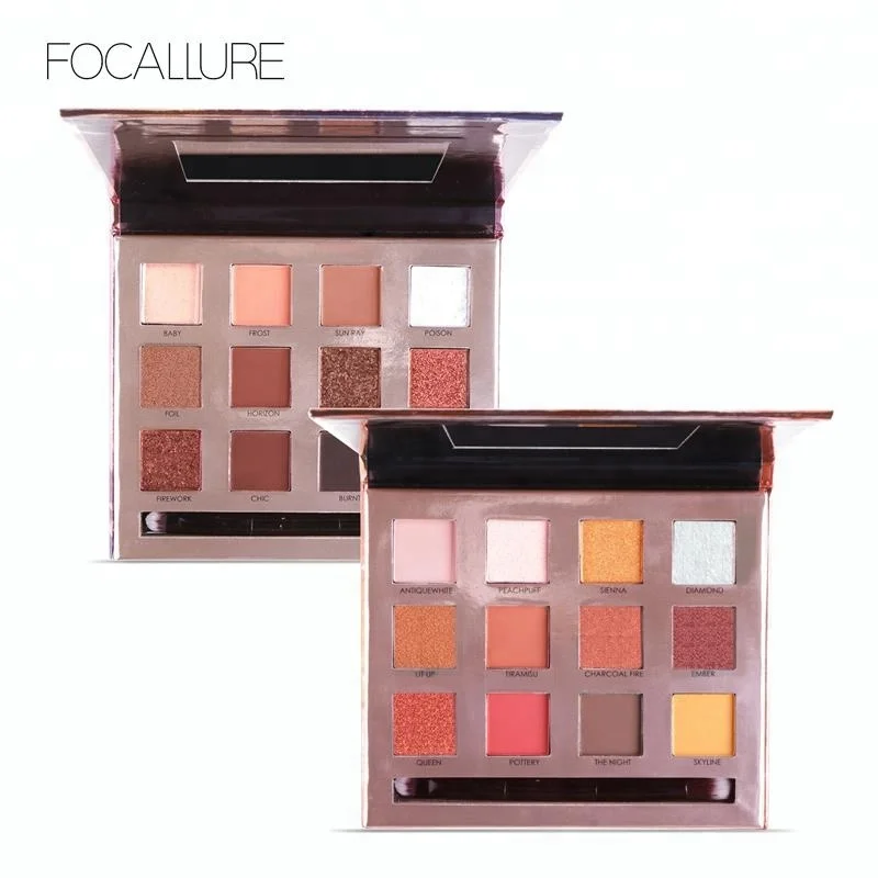 

FOCALLURE 2018 New Products High Quality Eye Shadow Neutral Tone Color Eyeshadow Palette Powder Packaging