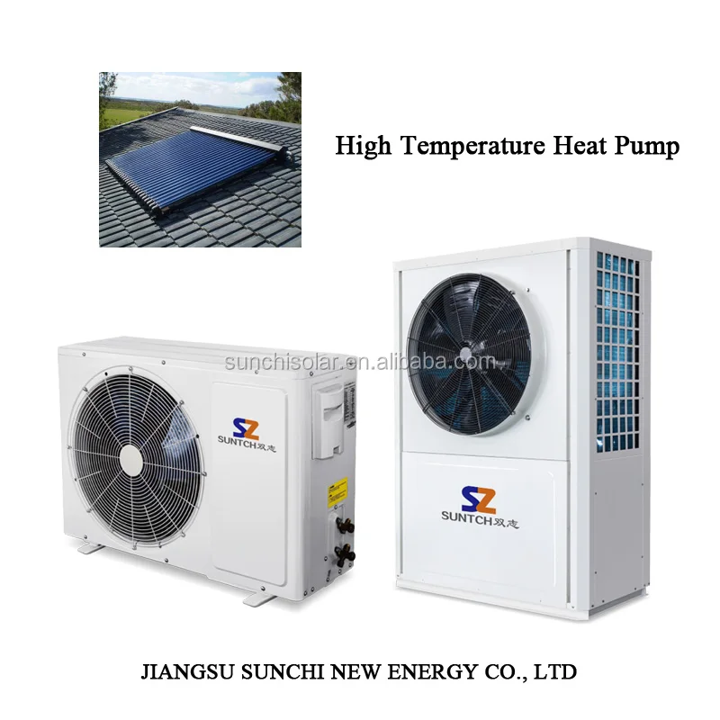 Amb.-20C out let 90C hot water R410A+R134A air source heat pump geyser for industry and home heating use