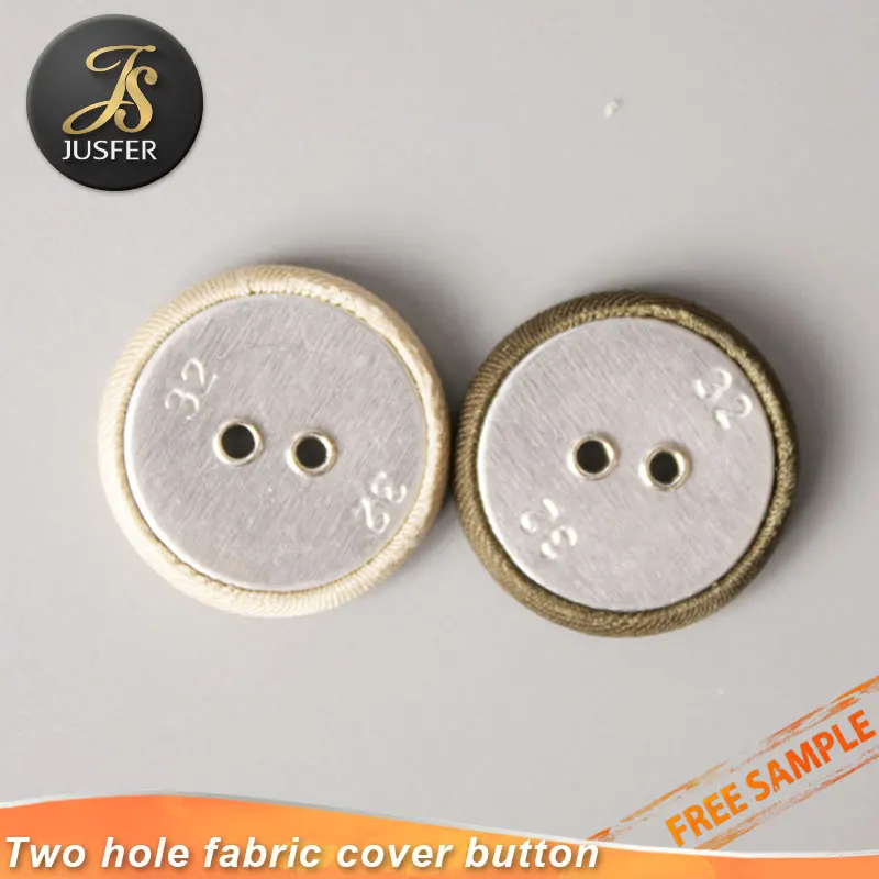 Two layers eyelet covered buttons with brass eyelet for garment accessories factory