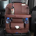 car seat back foldable leather Environmental protection leather storage hanging bag