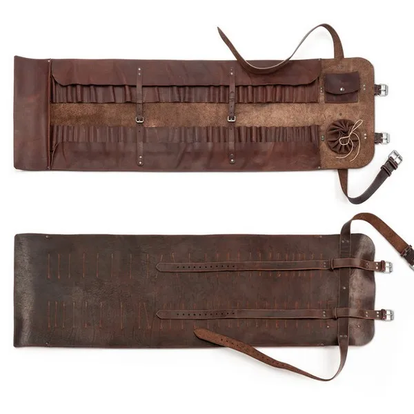 Customized Huskey Canvas zipper faux leather motorcycle motorbike Tool kit bags with waist belt for sale