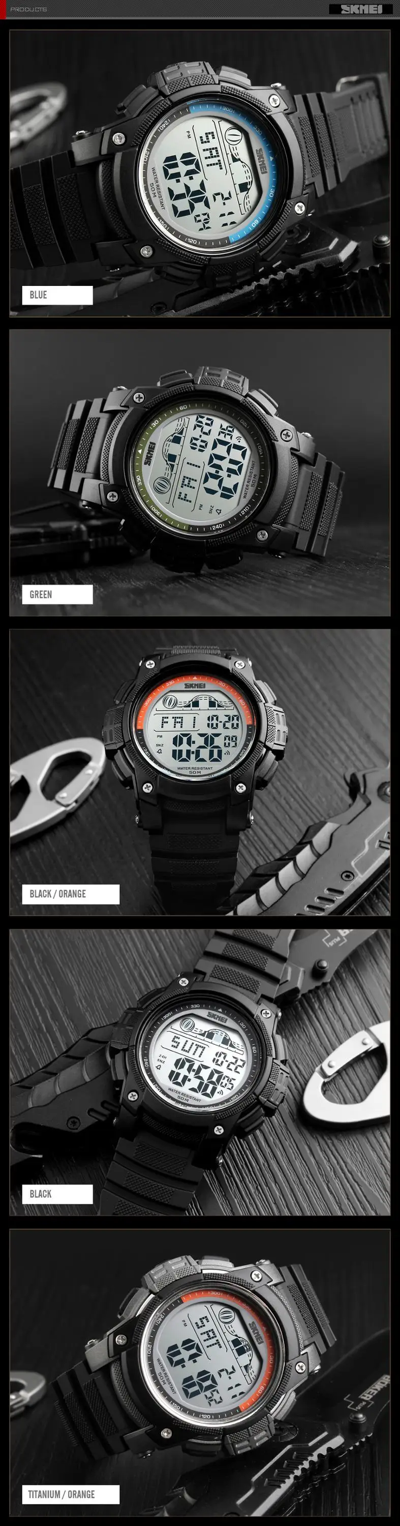 SKMEI 1372 Men's Jam Tangan Digital Watch Sport Outdoor Brand Watches