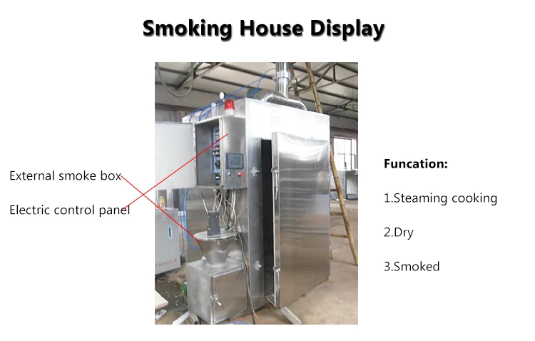 Automatic Fish Smoke Chamber Meat Smoking Oven Sausage Smoker Smokehouse for Sale manufacture