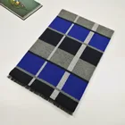 wool viscose blended scarf promotion scarf Brushed jacquard scarf for men's ladies