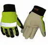Genuine goat leather mining impact Gloves Reflection and durability working gloves heavy manufacturing environments.