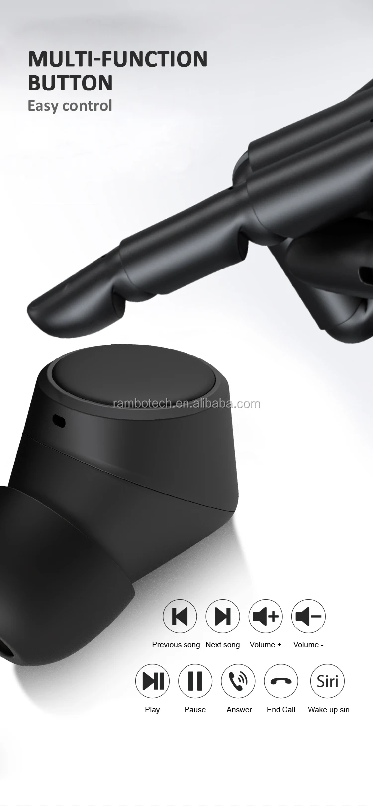 New Sports Waterproof Noise Canceling True Wireless Bluetooth Headphone RX17 Mini TWS Earbuds - ANKUX.COM