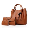 2018 Hot sale pu leather ladies handbags 3 pieces set bag for work made in china