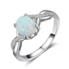 Tonglin infinity band opal silver engagement rings big stone ring designs 925 sterling silver jewelry new arrival