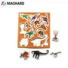 Flat fridge magnet die cut magnet Dinosaur toy stickers