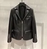 New Design Women's Spring Pure Lambskin Leather Jacket Office Lady Fashion Short Black Super Slim Fit Genuine Leather Blazer