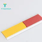 Rubber Insert Aluminium Stair Nosing Stair Tread Covers For Laminate Floor