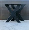 Hot sell Black Powder Coating Modern Dining X Shaped Metal Table Legs