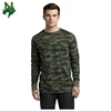Trendy camouflage men t shirt wholesale design camo long sleeve t shirts olive green blank military shirt